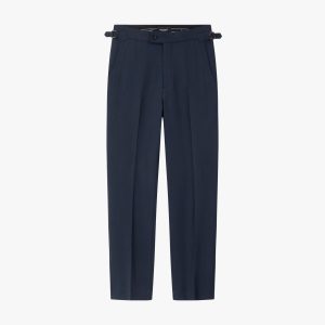 Quần Âu Cạp Sidetab Tím Than Tối Chống Nhăn, Co Giãn, Chống Bám Bẩn 8QAUT424TTT